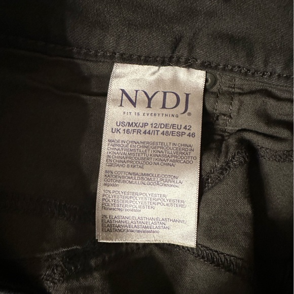 NYDJ Sheri Slim Ankle Jeans, size 12. Riveted ankle slit detail. - Picture 11 of 14